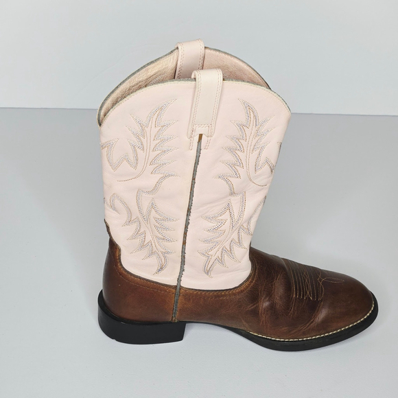 Ariat Shoes - Ariat Pink Brown Women Heritage Stockman Distressed Western Boots 29420 Sz 7C